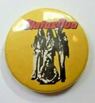 Vintage Status Quo Badge Early 1980 