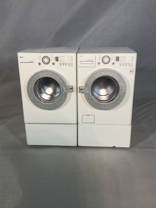 Dollhouse Miniature Washer And Dryer Laundry Room Set 1:12 Scale