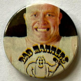 Bad Manners - Old Og Vtg 1980`s Button Pin Badge 25mm Ska 2 Tone Skinhead