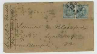 Mr Fancy Cancel Csa 7 Pair Cover Richmond 1863 Cds From Soldier Pop Eye Variety