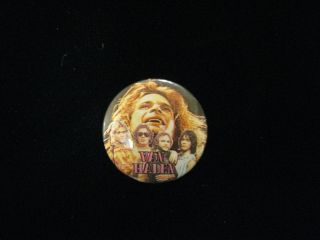 Van Halen - David Lee Roth Face With Group Shot - Pin Badge Button - 80 