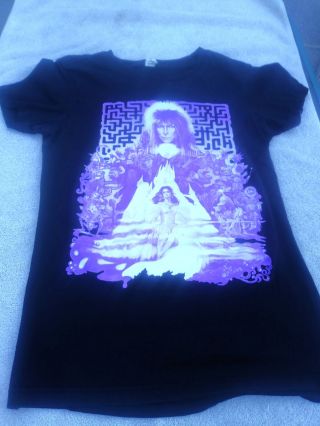 David Bowie Labyrinth Womens Black T - Shirt - Size Small - Classic 80 