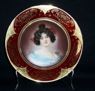 Kolmar Porcelain Royal Vienna Portrait / Cabinet Plate