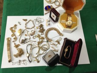 242,  Grams 10,  12,  14kt.  Gold Filled,  Plated,  &washed Jewelry Scrap/wear Stuff Nr