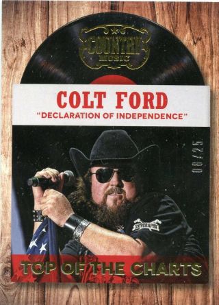 Colt Ford 2014 Panini Country Music Top Of The Charts Gold Parallel D /25