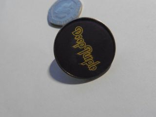 Deep Purple Band Logo Old Metal Pin Badge From The 80s Crystal Style