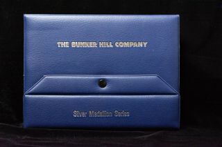 1981 - 1982 Bunker Hill Silver Medallion Series 1 - oz BU Silver.  999 Set w/ case 3