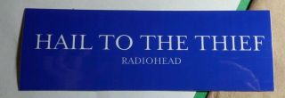 Radiohead Blue Hail To The Thief Promo Music Sticker