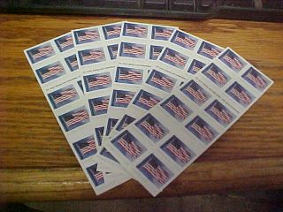 Five Booklets x 20 = 100 2019 US FLAG USPS Forever Postage Stamps 2