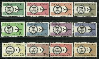 U.  S.  Possession Canal Zone Airmail Stamp Scott C42/c53 - Mnh Issues - Set 15