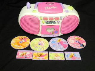 Barbie Dance With Me Talking Boombox Cds Tapes 1999 Mattel Be - 160