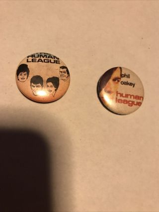 The Human League Vintage Pin Badges Pop Electronic 80s Band