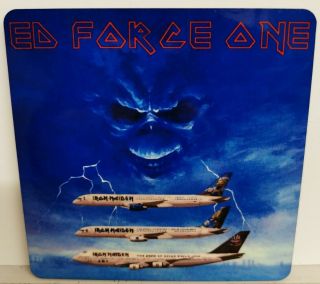 Iron Maiden Evolution Of Ed Force One Full Colour Wooden Coaster