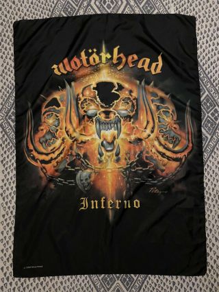 Vtg Motorhead Wall Tapestry Lemmy Kilmister Heavy Metal 42 1/2” X 30”