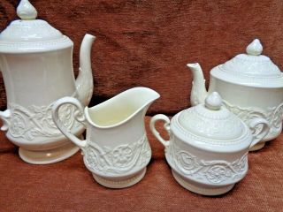 Wedgwood Patrician Coffee Pot/ Teapot/ Creamer / Covered Sugar