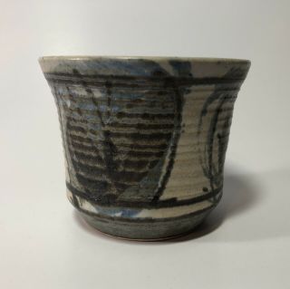 Vintage JT Abernathy Studio Pottery Pot Planter Vase Signed MCM 3