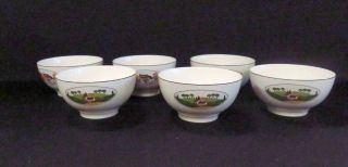 Set Of 6 Villeroy & Boch Design Naif Country Scene Cereal Bowls