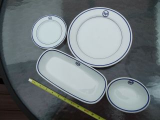 4 - Rare United States Steel Corporation Dinner Plate,  Table Settings,  Ore Ship