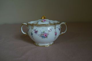 [as Is] Royal Crown Derby Royal Antoinette Lidded Sugar Bowl