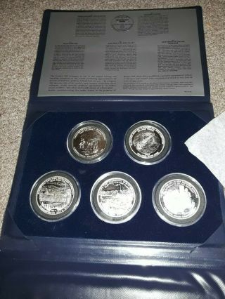 1981 Bunker Hill Silver Medallion Series 1 - oz BU Silver.  999 Set w/ case 2