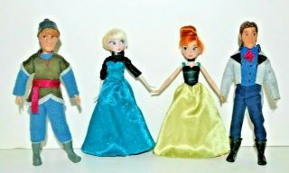 Disney Frozen Princess Dolls,  Elsa,  Anna,  Prince Hans & Kristoff 6 " Tall,  Gift