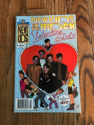 Kids On The Block - Valentine Girl Fall 1990 Vtg Memorabilia 90s Comic Book