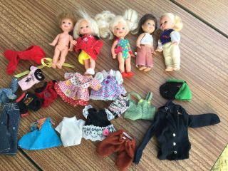 5 X Vintage Mattel Kelly Shelly & Tommy Dolls 1994 One Waving & Accessories