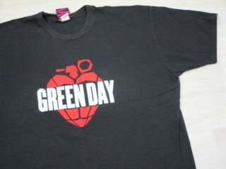 Vtg Green Day Heart Grenade 2004 Era Shirt - Size (xl) Lic.  By Cinder Block