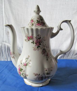 Vintage Royal Albert Lavender Rose Bone China England Coffee Pot Immaculate