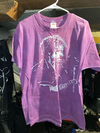 Jimi Hendrix Vintage Tshirt Shirt Mens Xl Extra Large Purple Tie Dye Vtg