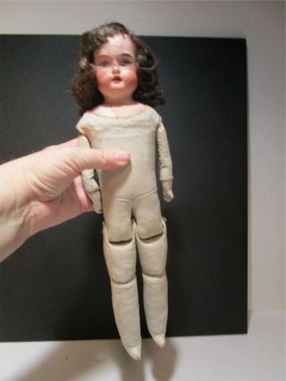 Vintage 13 " Armand Marseille Bisque Head Leather Body Doll Tlc 8/0