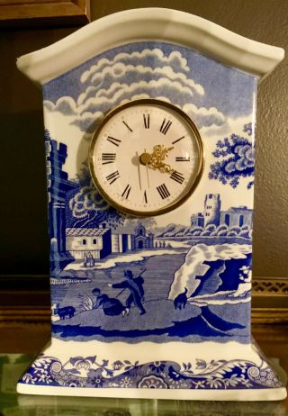Spode Italian Mantel Clock Tabletop Very Rare Numbered Limited Edition From 1997