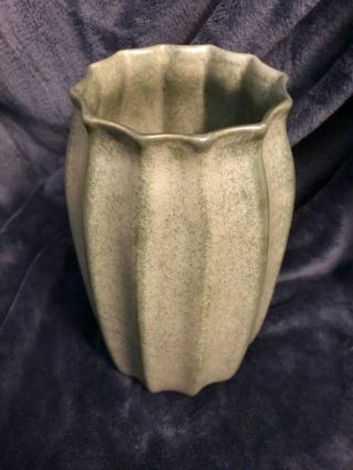 Marni Turkel MCM Studio Pottery Ceramic Stoneware Porcelai Fluted Urn Vase 10” 2