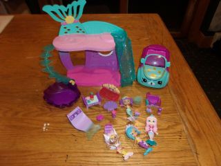 Shopkins Happy Places Mermaid Reef Retreat And Coral Cruiser W/ 