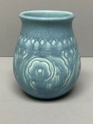1929 Light Blue Rookwood Pottery Cabinet Vase 4 1/2 Inches Tall