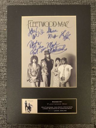 Fleetwood Mac Print With Signatures Memorabilia Collectable