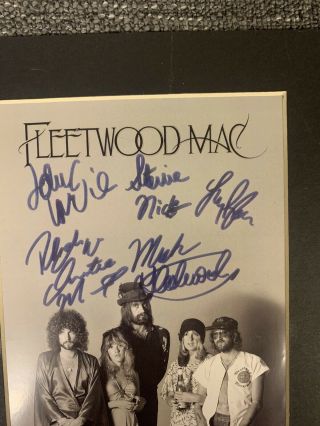 Fleetwood Mac Print With Signatures Memorabilia Collectable 2