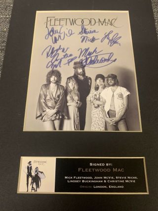 Fleetwood Mac Print With Signatures Memorabilia Collectable 3