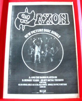Saxon And The Bands Played On Vintage Orig 1981 Press/mag Advert Poster - Size