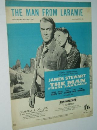 The Man From Laramie Film Sheet Music.  James Stewart And Cathy O 