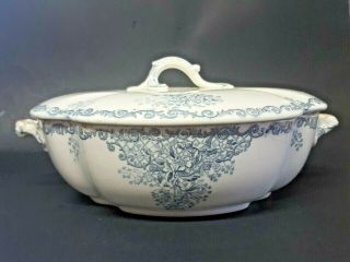 Antique W.  T.  Copeland And Sons Floss Serving Bowl W/ Lid C.  1867 - 1970