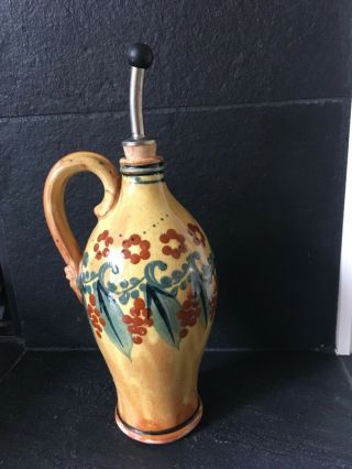Vintage F.  F.  Griffi Corsica Terraghja Sud & Co Cassis Provence Hand Painted Jar