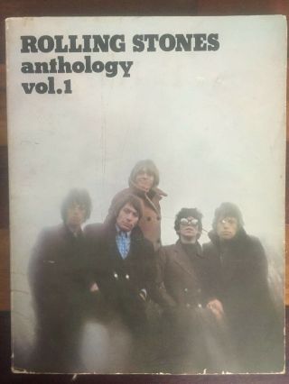 Rolling Stones Anthology Music 1975 Book Piano,  Voice,  Guitar.