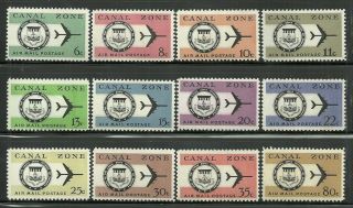 U.  S.  Possession Canal Zone Airmail Stamp Scott C42/c53 - Mnh Issues - Set 14