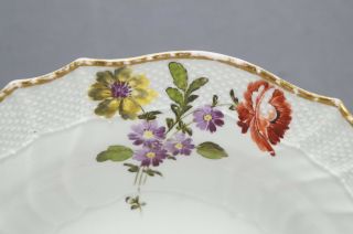 18th Century Royal Vienna Hand Painted Purple Red Yellow Floral & Gold Plate C 3