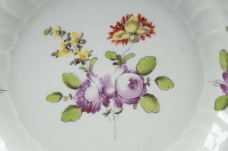 18th Century Royal Vienna Hand Painted Purple Red Yellow Floral & Gold Plate B 2