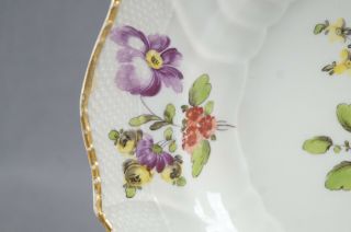18th Century Royal Vienna Hand Painted Purple Red Yellow Floral & Gold Plate B 3
