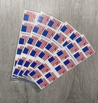 5 Booklets X 20 = 100 2018 Us Flag Usps Forever Postage Stamps