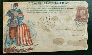 Us American Civil War " The Girl I Left Behind " Awesome Rare Collectible Envelope