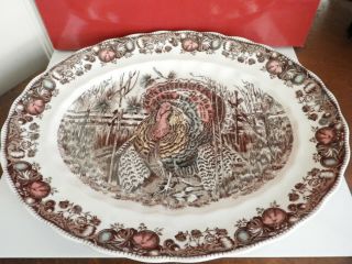 Johnson Bros.  His Majesty Turkey Large 151/2 " Oval Serving Platter -